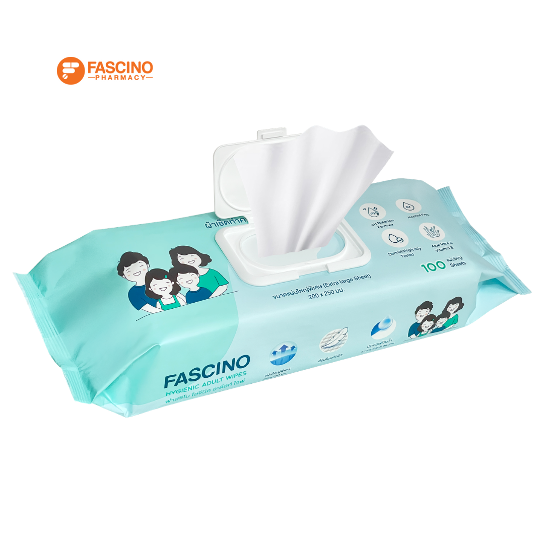 ผ้าเปียก ฟาสซิโน สูตรอ่อนโยน จำนวน 100 แผ่น_3